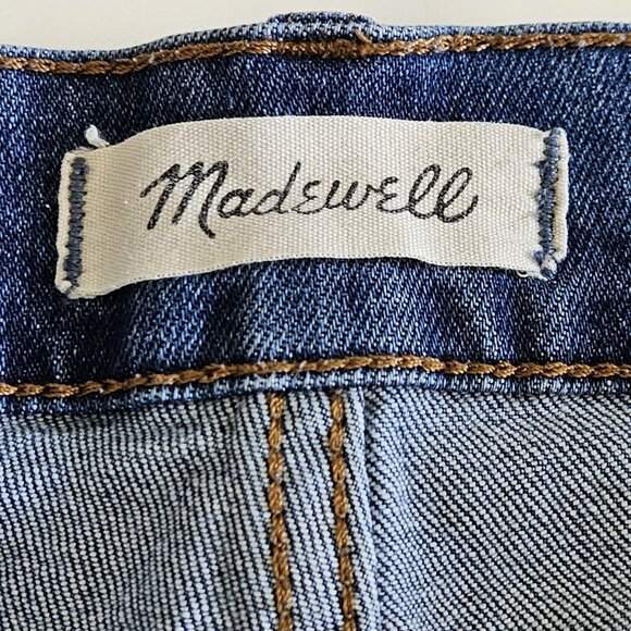 Madewell Jeans Womens 34 Blue Denim The Perfect Vintage Crop Jean Stretch Grunge - Picture 3 of 16